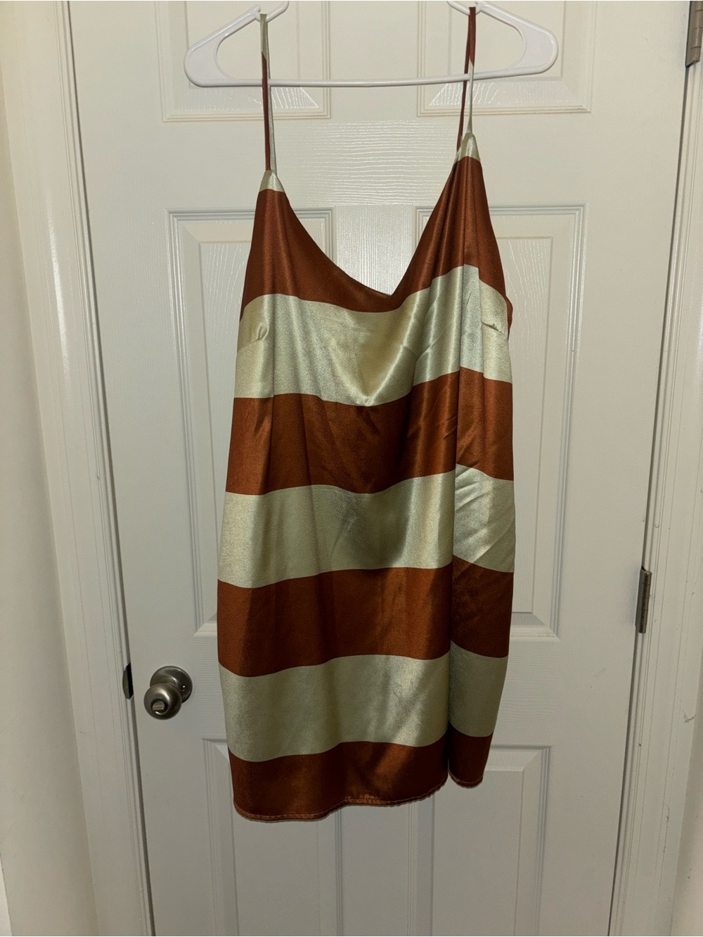 Spilled Latte Satin DRESS ONLY (no duster)